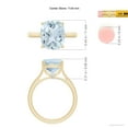 thumbnail image 4 of Angara Natural 3.45 Ct. Aquamarine with Diamond Solitaire Ring in 14K Yellow Gold for Women (Ring Size: 3), 4 of 9