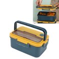thumbnail image 3 of Lunch Box 1500ml Lunch Box Heat  Plastic Bento Box Portable Lunch Containers with Chopsticks Spoon for Students, 3 of 8
