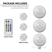 Merkury Innovations أضواء عفريت متعددة الألوان RGB ، تعمل بالبطارية ، تعمل باللمس ، مع جهاز تحكم عن بعد - 3 -حزمة