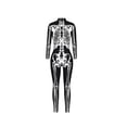 thumbnail image 3 of Seyurigaoka Women Juniors Halloween Skeleton Bodysuit, Long Sleeve Pants Turtle Neck, 3 of 5