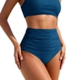 thumbnail image 2 of Women's High Waisted Bikini Bottoms Swimwear Bikini Bottoms For Slimming Triangle Beach Pool Swim Pants Bathing Suit Bottoms M, 2 of 4