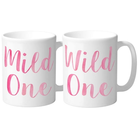 

Mild One and Wild One Best friends Coffee Mug 11oz White Duo Set White