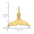 thumbnail image 5 of Auriga Fine Jewelry 10K Yellow Gold 3-D & Polished Whale Tail Charm for Women (L-23 mm,W-20 mm), 5 of 5