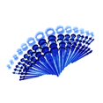 thumbnail image 6 of 50 Pack Acrylic Ear Pincher Stretching Ear Tapers Stretchers 14G-00G Blue, 6 of 6