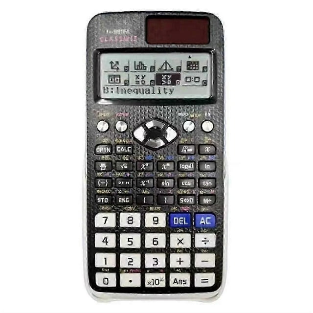 991EX Scientific Calculator with Large Digital Display and 552 Functions Suitable for middle school, high school, and college students. Solar-powered