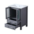 thumbnail image 4 of Volez 24 in W x 18.25 in D Dark Grey Bath Vanity and White Ceramic Top, 4 of 8