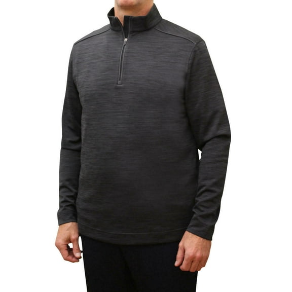 Greg Norman Men's PlayDry 1/4 Pullover Medium - Black