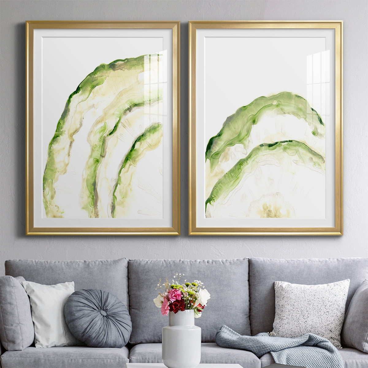 Wexford Home Lichen Halo I Premium Framed Print, 30.5" x 42.5" - Ready to Hang, Gold (Set of 2)
