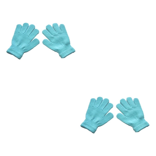 Minnieouse 1 par de guantes para niños, accesorios de ropa para exteriores, para niños y niñas, cubiertas para calentar las manos, guante de Azul claro 2piezas