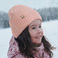 thumbnail image 3 of harmtty Fleece Lining Beanie Hat Children Beanie Hat Kids Knitted Winter Hat Toddler Warm Beanie Hat Fleece Lining Knitting Hat Children Outdoor Hat Pink M, 3 of 8