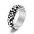 thumbnail image 2 of Bague Rotative en Acier Inoxydable Style Nordique Viking, Bague Rétro Noire pour Hommes, 2 of 4