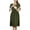 Army green, variant on Women's Nursing Dress Summer Short Sleeve Patchwork Pregnancy Clothes with Pockets,Medium