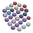thumbnail image 3 of 1 bolsa de 30 piezas de resina redonda semicircular para pendientes, accesorios de joyería para mujer (colores surtidos, 12 mm), 3 of 7