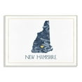 thumbnail image 1 of The Stupell Home Decor New Hampshire Minimal Blue Marbled Paper Silhouette Wall Plaque Art, 1 of 3