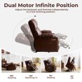 thumbnail image 5 of Elderly Dual Motor Power Lift and Massage and Heat Recliner, Brown, 5 of 9