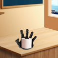 thumbnail image 4 of Toilet paper holder, toilet paper holder, handshaped, modern organizer, stylish hotel, black, compact paper storage shelf, decor, 4 of 5