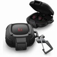 thumbnail image 1 of wonima44 Rugged Bumper Case for Beats Fit Pro (2021) Cases with Secure Lock, Shockproof Clear Cover with Carabiner & Keyring for Beats Fit Pro 2021 Black, 1 of 1