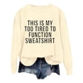 thumbnail image 1 of WEAIXIMIUNG Sweatshirts pour Femmes Mode Décontractée Couleur Unie Manches Longues Imprimé Lettre Col Rond Hoodie, 1 of 4