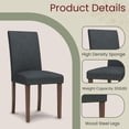 thumbnail image 6 of TLSUNNY Upholstered Dining Chairs Set of 2, Nail Head Trim Design, Solid Wood Legs and Padded Seat, Comfortable Fabric For Kitchen, Dining Room, Living Room, 6 of 10