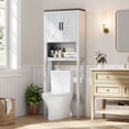 thumbnail image 1 of Yiwa Small Space Saving Toilet Rack, 23.6 Inches Wide, Features Adjustable Shelf and Anti-Tip Device for Bathroom Organization, 1 of 8