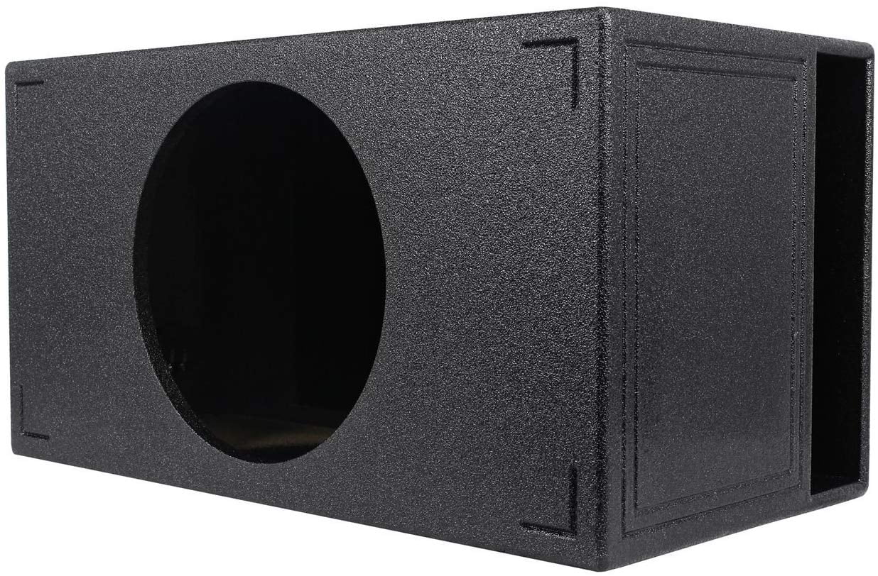 Q Power QBOMB15VL SINGLE Single 15Inch Side Vented Speaker Box with Durable Bed Liner Spray