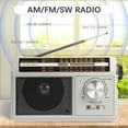 thumbnail image 2 of Radio Portable AM FM Shortwave, Vintage Transistor Radios, Retro Personal Radios Rechargeable Battery Powered Plug in Radios, Great Sound and Strong Reception, Easy to Use for Senior, Kids, Silver, 2 of 7