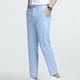 thumbnail image 3 of Pantalones de hombre de color liso rectos con bolsillos laterales y botones, 3 of 6