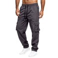 thumbnail image 3 of LTTVQM Mens Cargo Pants Ripstop Drawstring Waist Stretch Fishing Hiking Pants Outdoor Workout Travel Casual Business Work Pants with Multi Pockets, 3 of 6