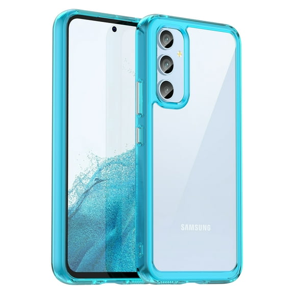 Clear Case for Samsung Galaxy A54 5G Acrylic Transparent Non-Yellowing Slim Lightweight Shockproof Clear Case,Skyblue