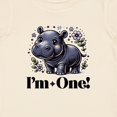 thumbnail image 4 of Inktastic Babys First Birthday Hippo 1 Year Old Girl Girls Baby T-Shirt, 4 of 5