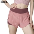 thumbnail image 2 of Pantalones cortos para correr para mujer, cintura elástica, pantalones cortos de cintura alta, pantalones cortos deportivos con bolsillo, pantalones cortos atléticos para gimnasio, 2 of 5