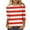 Red, variant on Oalirro Women's 3/4 Sleeve Tops Crew Neck Striped Print Casual Tops