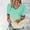 Green, variant on Giftesty Blouses for Women Dressy Casual Women's Fashion Solid Color Short-sleeved V-neck Loose Casual Tops