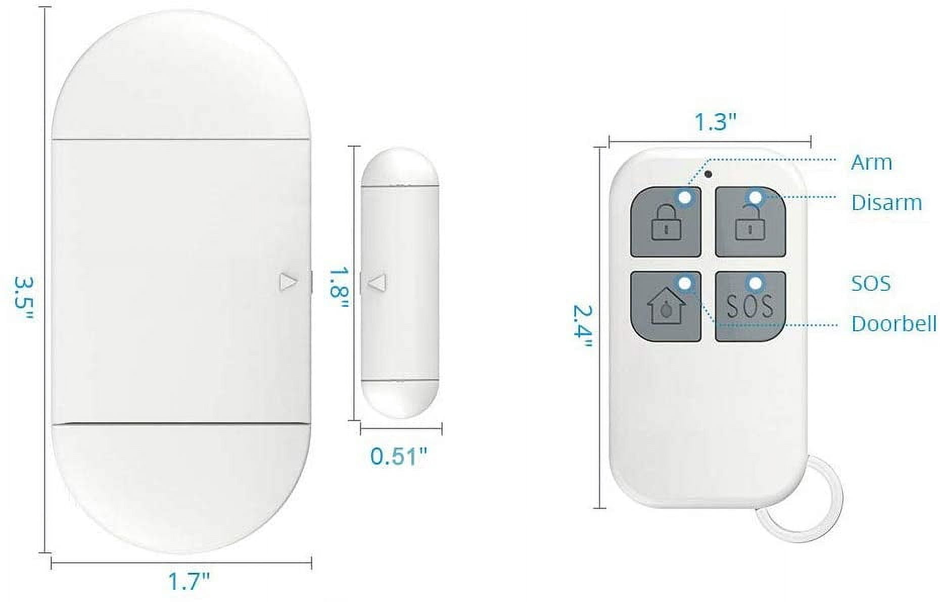 Door Window Pool Alarm with 2 Remote Control,3Pack 130dB Wireless Magnetic Sensor Anti-Theft Door Alarms for Kids Safety Home Store Garage Apartment Business Security