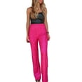 thumbnail image 2 of Women Sequins Wide Leg Pants Shiny Loose Casual Elastic High Waist Trousers, 2 of 10
