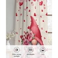 thumbnail image 6 of Valentine's Day Sheer Curtains 84 Inch Length 2 Panels Set for Living Room/Bedroom, Pink Gnomes Love Roses Romantic Beige Kitchen Curtains Grommet Semi-Sheer Curtains Window Treatments 42"x84"x2, 6 of 7