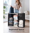 thumbnail image 2 of Cesto de ropa SOLEDI de 3 secciones con tapa, 180 L, con bolsa de 3 piezas, 2 of 8