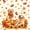 Orange Golden 02, variant on Manfei Kawaii Dalmatian Blackout Curtains, Cartoon Rustic Dog Window Curtains Pack of 2 (38x45 Each), White Orange