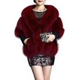 thumbnail image 1 of Amore Bridal - Mantón largo para fiesta de lujo para mujer, piel sintética de zorro, para invierno ShuxiuWang 8390605824425, 1 of 1