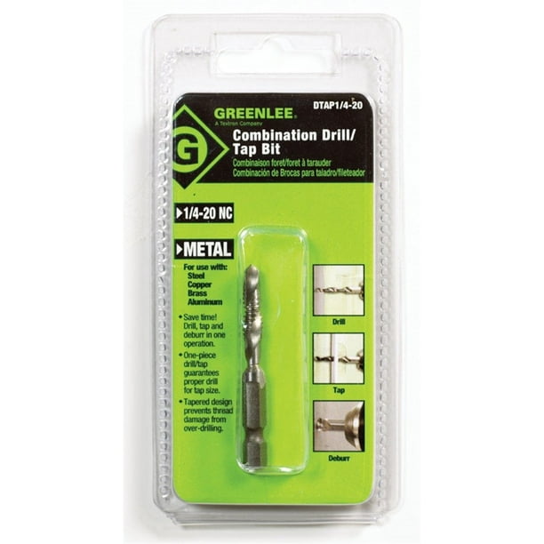 Greenlee High Speed Steel Drill And Tap Bit 14 20nc 1 Pc Walmart