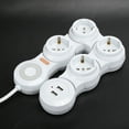 Cccanaooolceie Power Strip Socket Deformation 4 Concave Jack 10A with