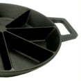 thumbnail image 3 of Bayou Classic 10" Round Cast Iron Wedge Cornbread Skillet Pan with Handles, 3 of 5