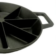 Bayou Classic 7478 10-in Cast Iron Wedge Cornbread Skillet Features Side Loop Handles For Easy Transport Bakes 8 Wedges of Cornbread