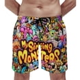 thumbnail image 5 of My Singing Monsters Men's Swim Trunks Board Shorts Drawstring Elastic Waist Quick Dry Swimsuits Beach Shorts with Pockets S, 5 of 8