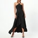thumbnail image 2 of Vestido de fiesta de verano fluido para mujer con tirantes con volantes: elegante color liso, tejido ligero, cómodo para ocasiones especiales., 2 of 5