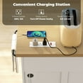 thumbnail image 4 of HOMCOM Kitchen Island with Power Outlet Soft-Close Doors Kitchen Cart White, 4 of 10