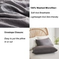 thumbnail image 2 of DuShow Seersucker Duvet Cover Queen Dark Gray-Solid Textured Bedding Cover Set,Soft Duvet Cover Set with Zipper Closure,Corner Ties(Dark Gray,90"x90"), 2 of 7