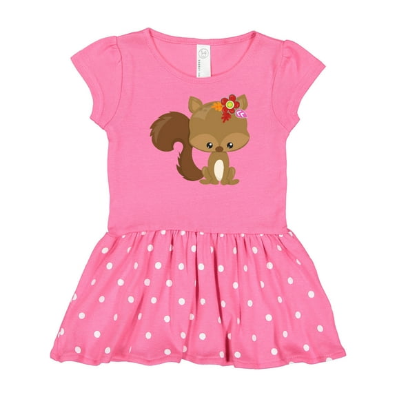 Inktastic Spring Animals, Cute Squirrel, Colorful Flowers Gift Baby Girl Dress