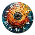 thumbnail image 2 of Designart "Mosaic of Colorful Vinyl Records III" Music Oversized Wall Clock, 2 of 5