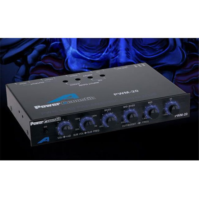 POWER ACOUSTIK Égaliseur 4 Bandes.5 DIN